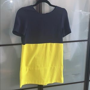 TOBI mini dress - blue/lime green